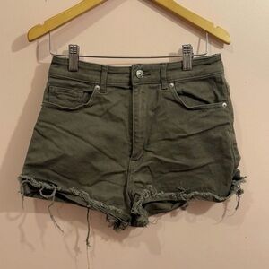 H&M Olive Green Jean Shorts